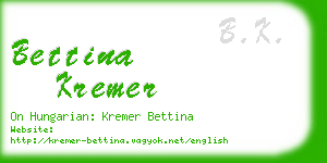 bettina kremer business card